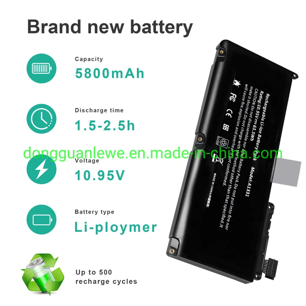 Rechargeable Compatible A1331 Li-Polymer Batteries Replacement for Apple MacBook PRO Notebook Computer Laptop Battery