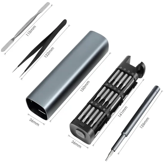 Conjunto de chave de fenda magnética de precisão 57 em um, kit de driver de 54 bits com torx de segurança para laptops, telefones, ferramentas de reparo de óculos